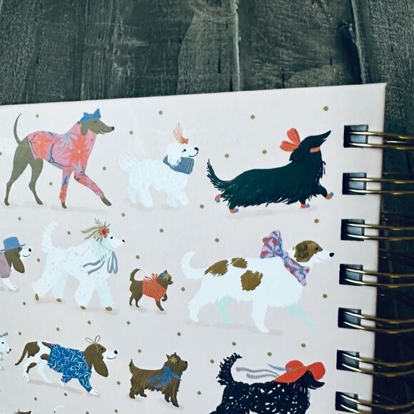 Chic Dogs Pink Spiral Notebook Journal - Picture 3 of 3